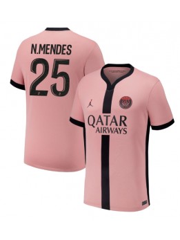 Paris Saint-Germain Nuno Mendes #25 Ausweichtrikot 2024-25 Kurzarm